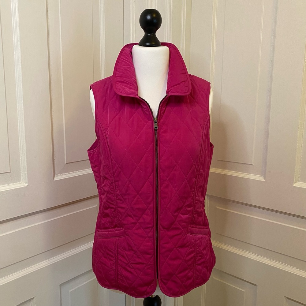 Talbots Fleece Lined Vest - Fuchsia